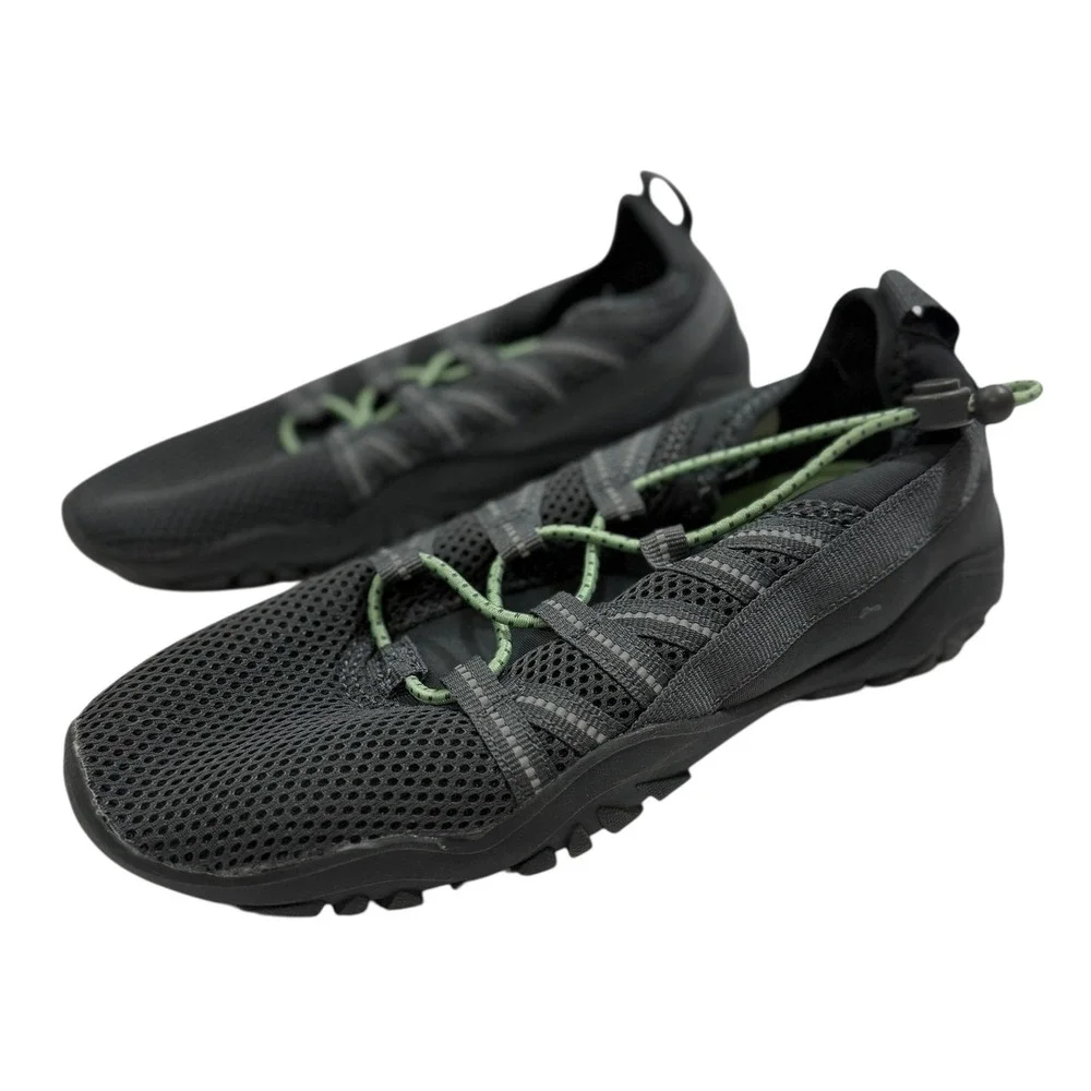 All In Motion Boys Gray Windsor Apparel Water Shoes Slip On Bungee Mesh Size 3